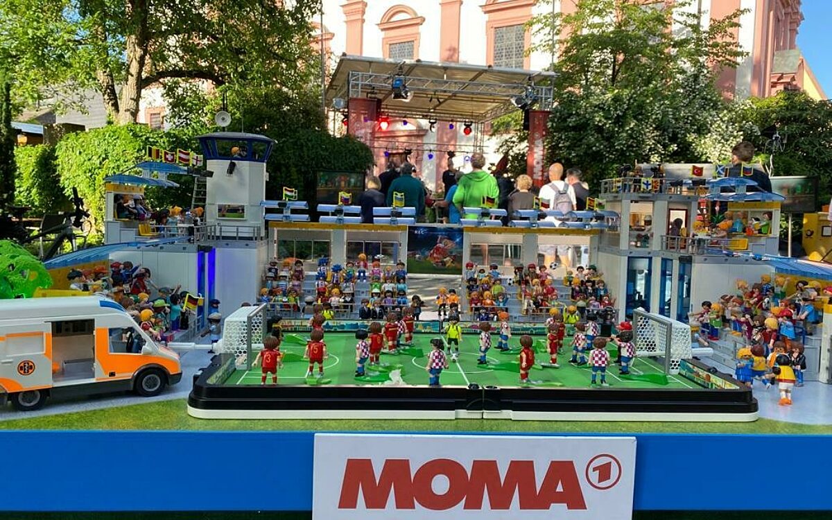 ARD Morgenmagazin in Veitshoechheim Playmobil Stadion ARD Morgenmagazin in Veitshoechheim Playmobil Stadion